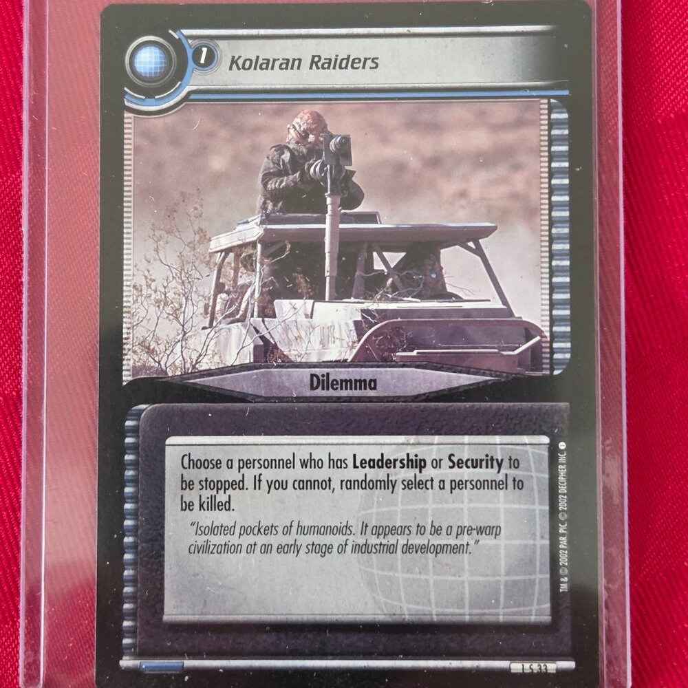 2002 STAR TREK, KOLARAN RAIDERS CARD!!!